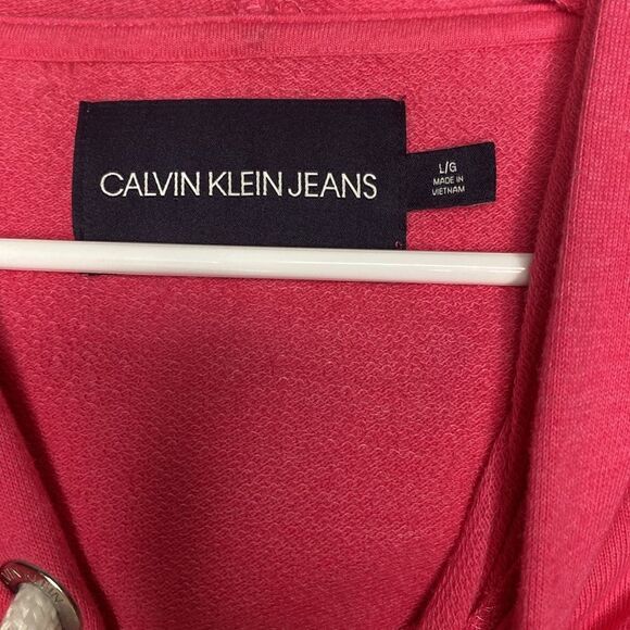 Calvin Klein Jeans Monogram Logo Tie Dye Color Block Hoodie Size Large - Picture 6 of 8